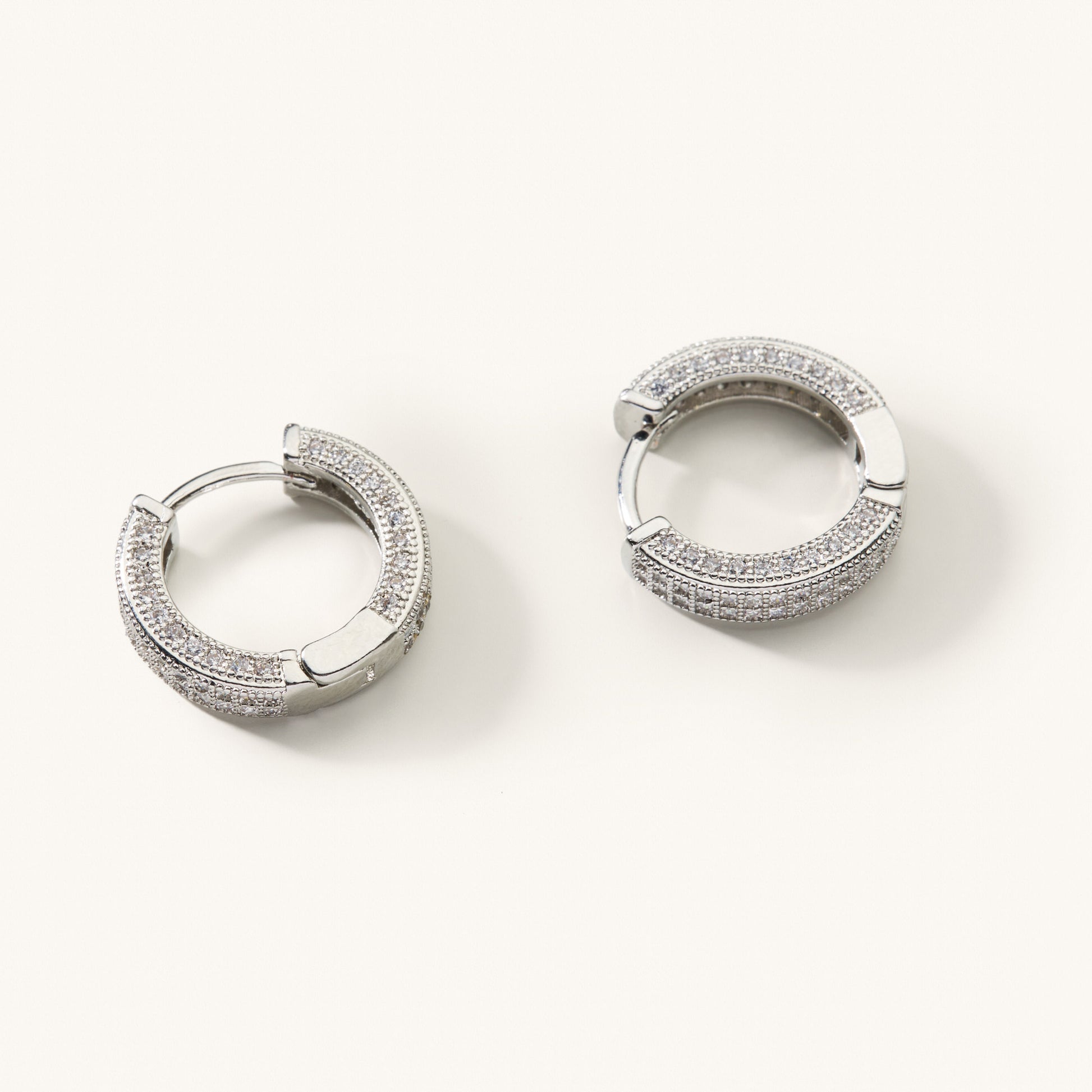 Winona Pave Hoops - Nikki Smith Designs 