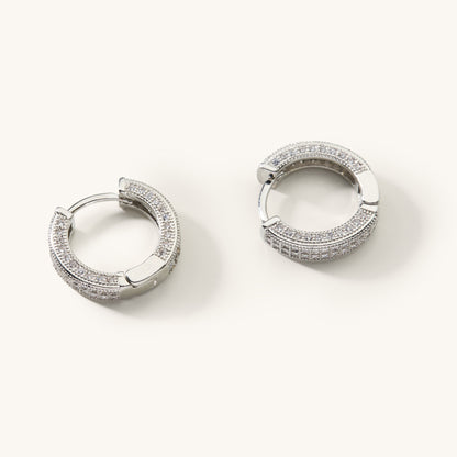 Winona Pave Hoops - Nikki Smith Designs 