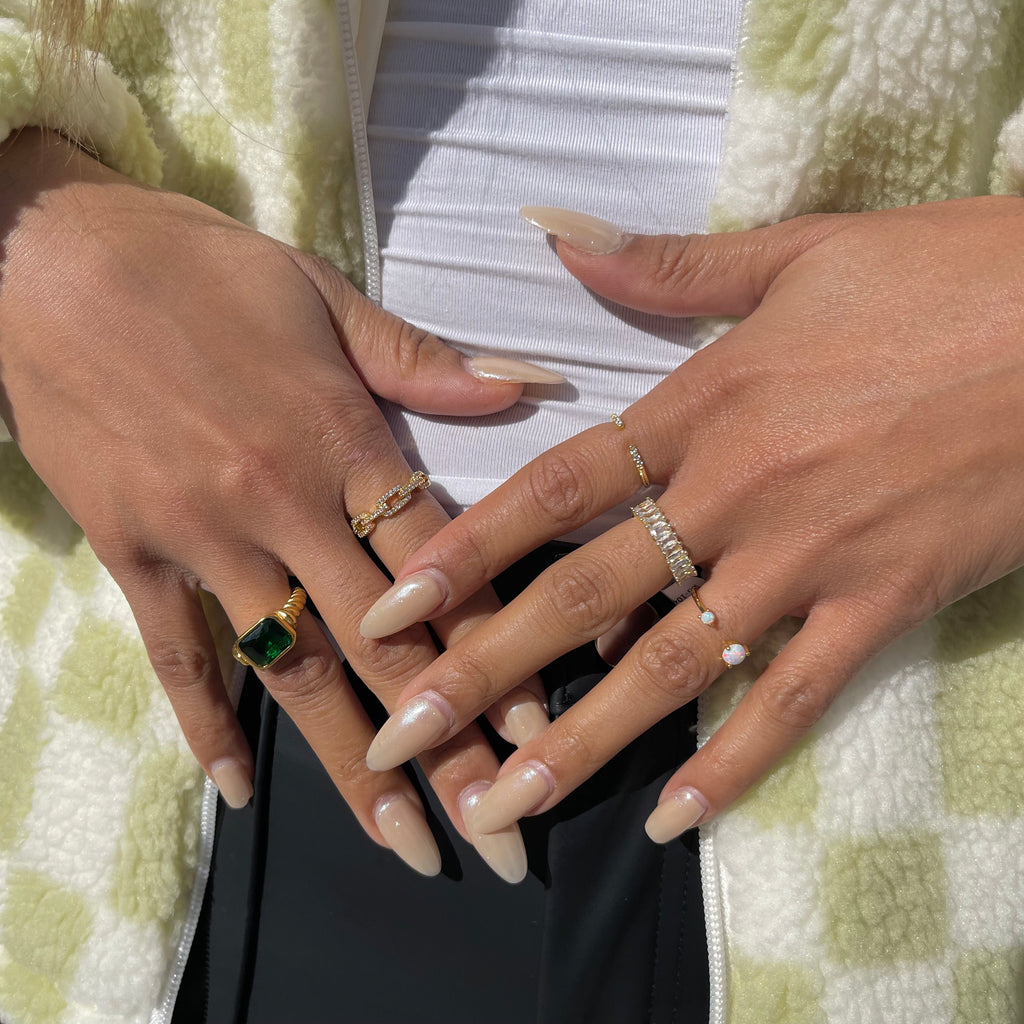 Twisted Golden Opal Adjustable Ring - Nikki Smith Designs 