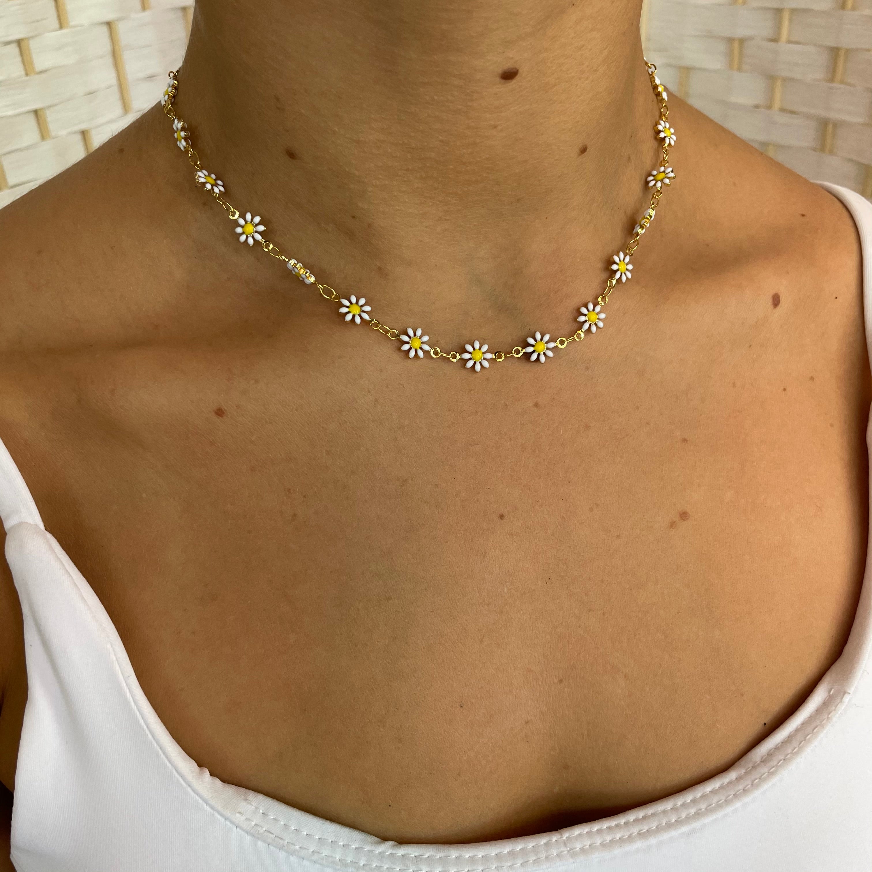 AEO Crystal & Daisy Choker 5-Pack - Necklaces
