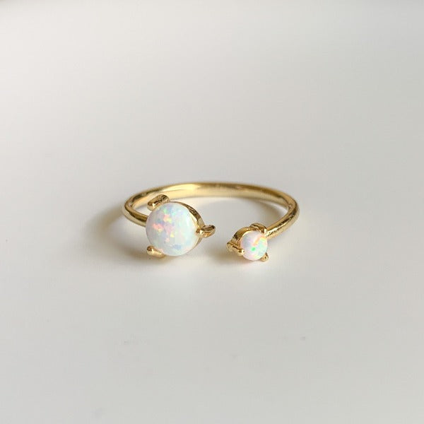 Twisted Golden Opal Ring - Nikki Smith Designs 