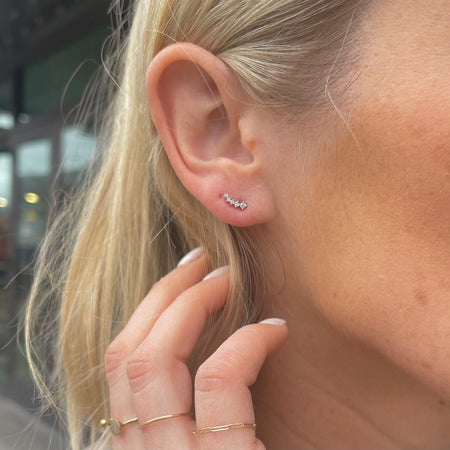 Silver Tully Bar Micro Studs