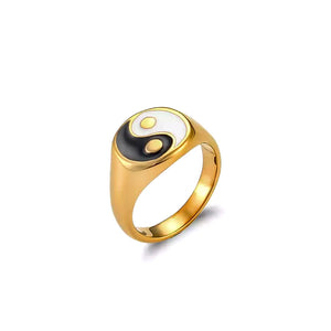 Yin & Yang Stainless Steel Ring