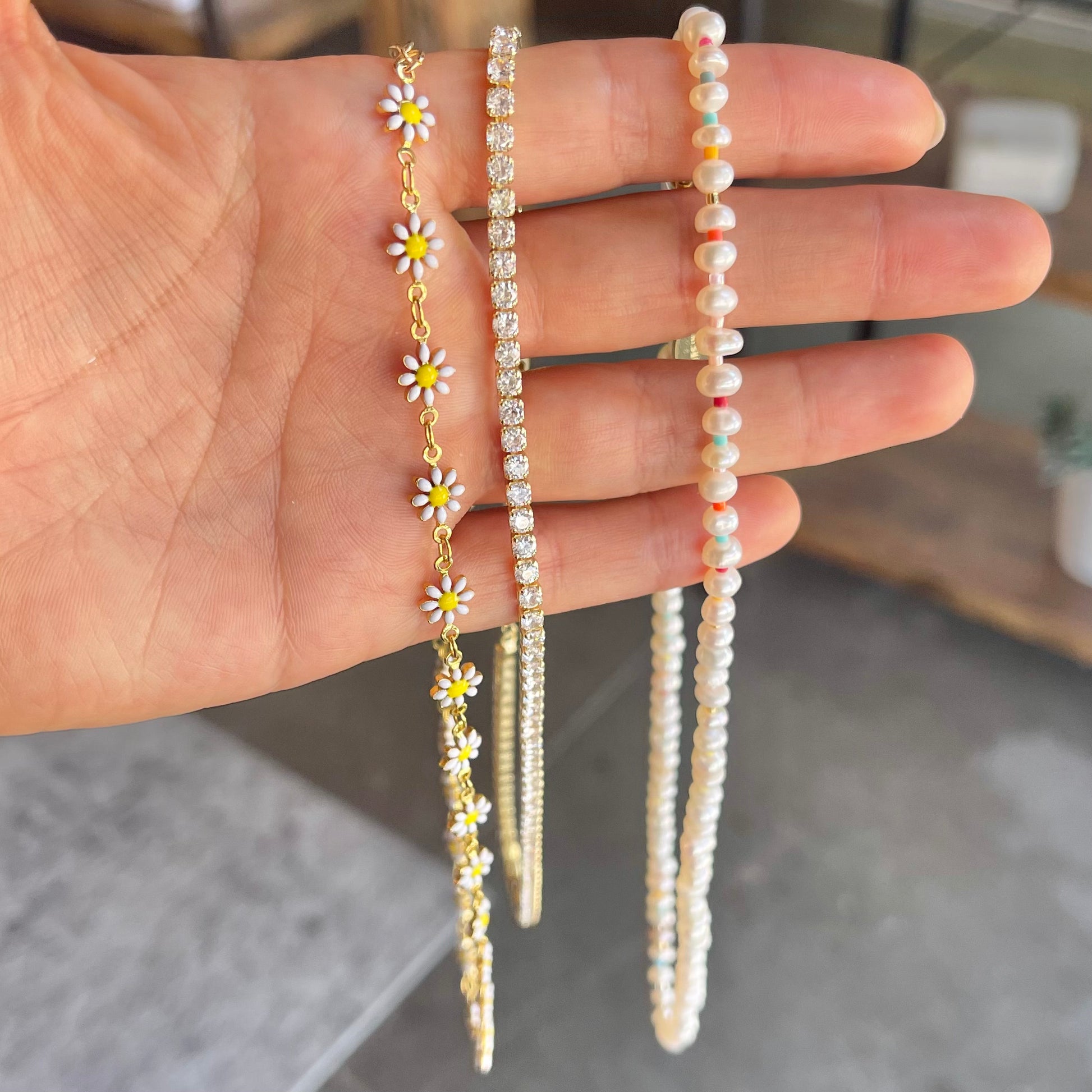 Daisy White Choker - Nikki Smith Designs 