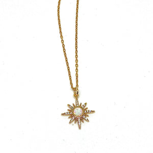 Opal Starburst Necklace