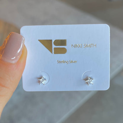 Tully Silver Star Studs - Nikki Smith Designs 
