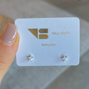 Tully Silver Star Studs - Nikki Smith Designs 