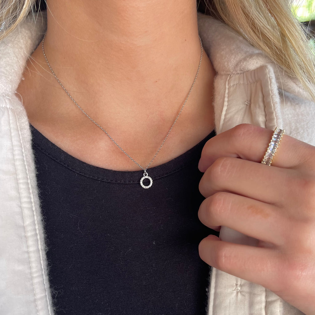 Gem Circle Short Necklace - Nikki Smith Designs 