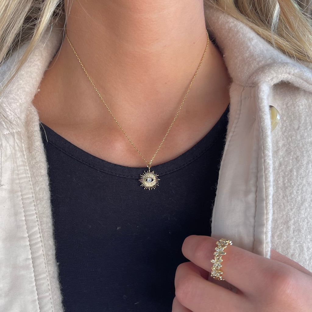 Gold Sunshine Short Necklace - Nikki Smith Designs 
