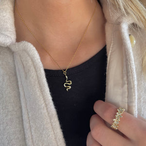 Gold Snake Short Necklace - Nikki Smith Designs 