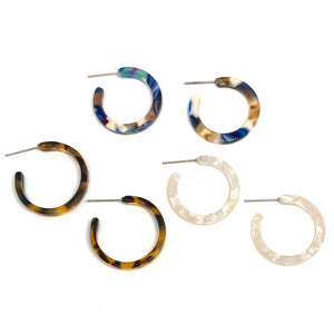 Mini Acrylic Hoops- 3 color options - Nikki Smith Designs 