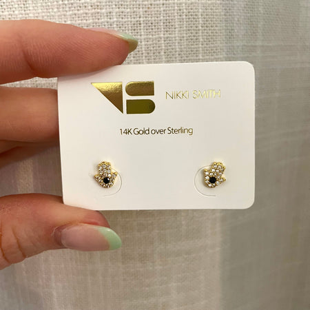 Hamsa Gold Mini Studs