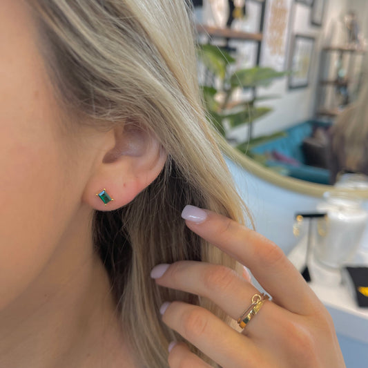 Emerald Stud Earrings
