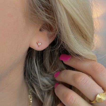 Blush Triangle Studs