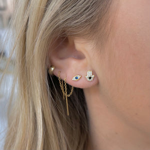 Hamsa Gold Mini Studs