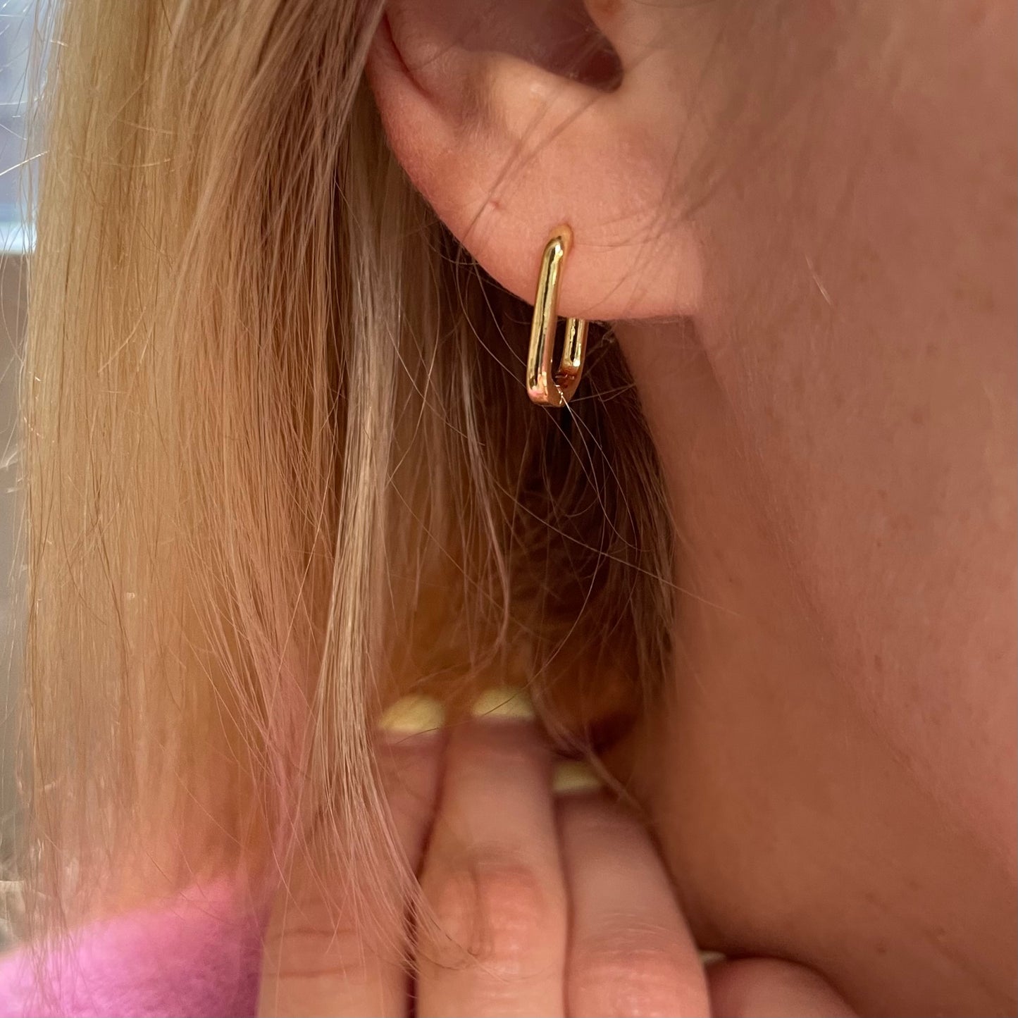 Cara Clip Gold Hoops - Nikki Smith Designs 