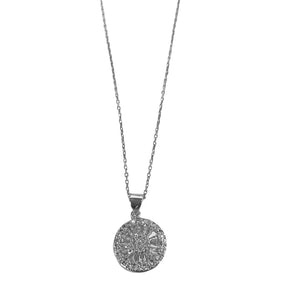 Silver Antique Crystal Adjustable Necklace