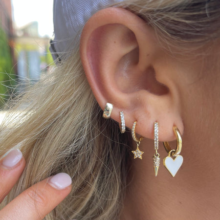 White Heart Hoops - Nikki Smith Designs 