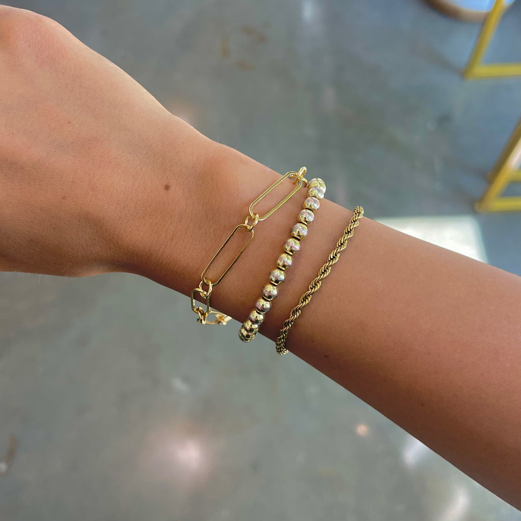 Ellie Gold Chain Bracelet - Nikki Smith Designs 