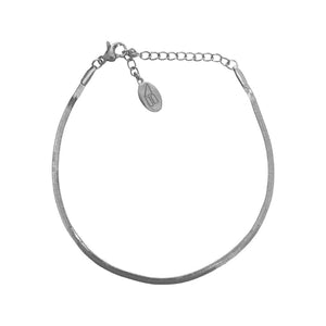 Micro Silver Herringbone Bracelet