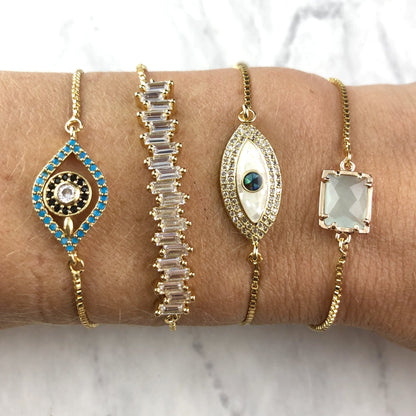 Liv Blue Eye Slider Bracelet