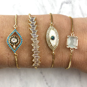 Crystal Eye Slider Bracelet