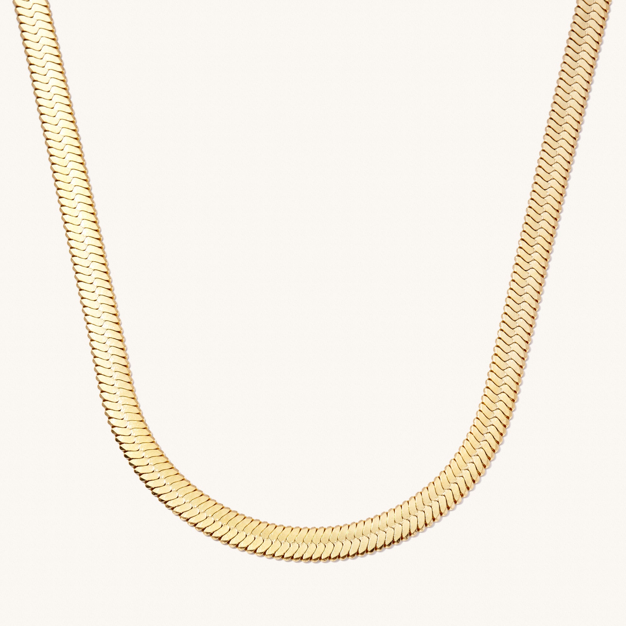 Gold Herringbone Necklaces