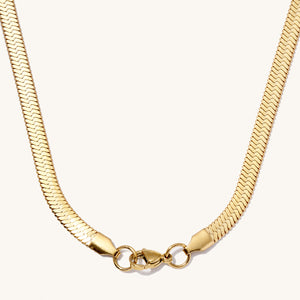 Gold Herringbone Necklace - Nikki Smith Designs 