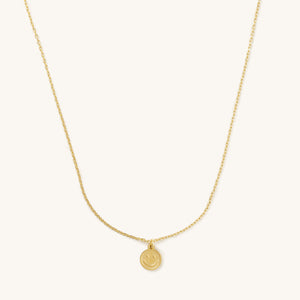 Stainless Steel Golden Smile Necklace
