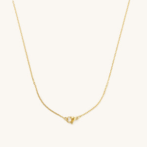 Stainless Steel Golden Smile Necklace