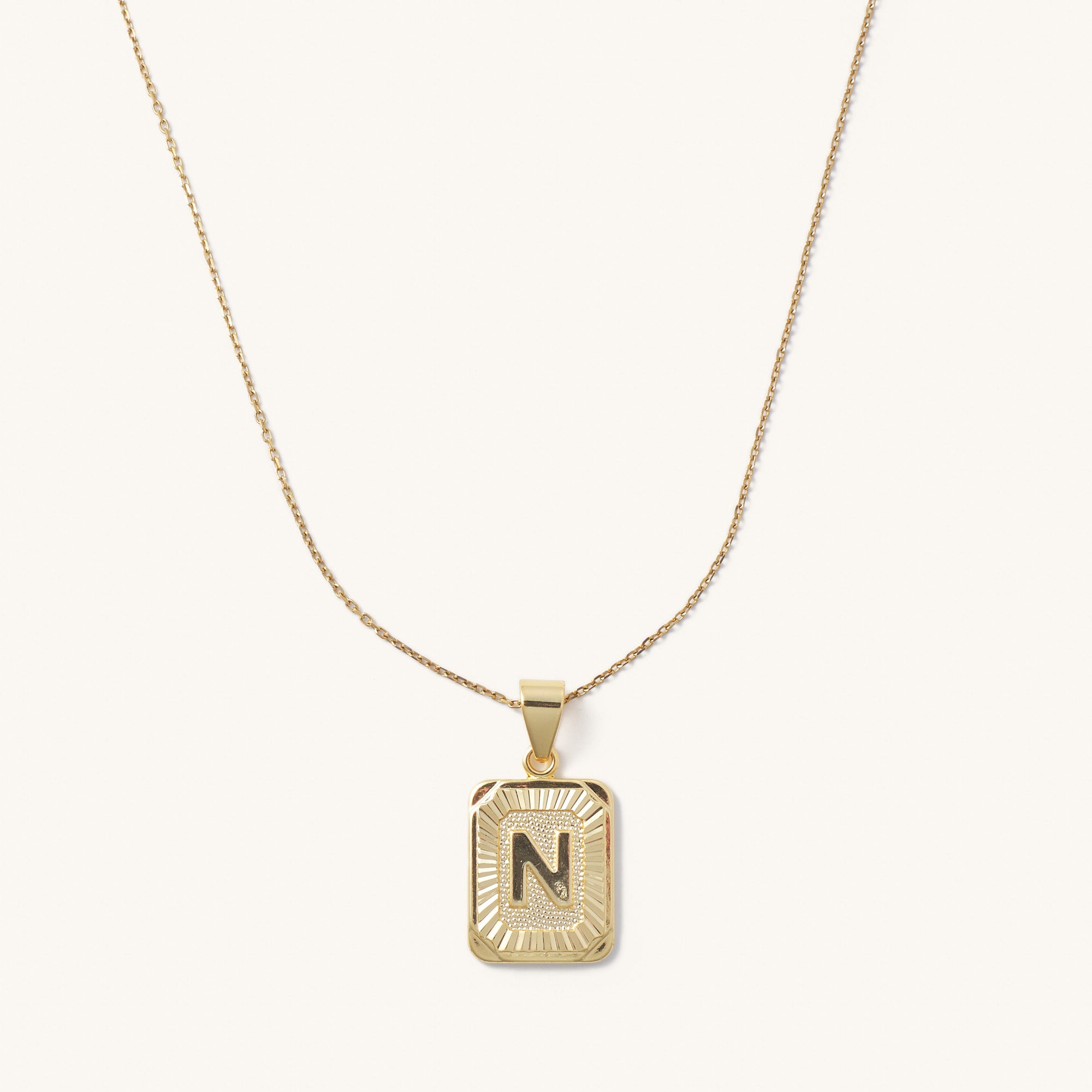 Square Letter Necklace 2024 | thoughtperfect.com