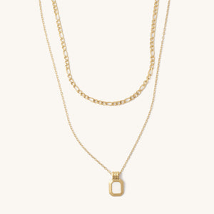 White Shell Double Chain Necklace