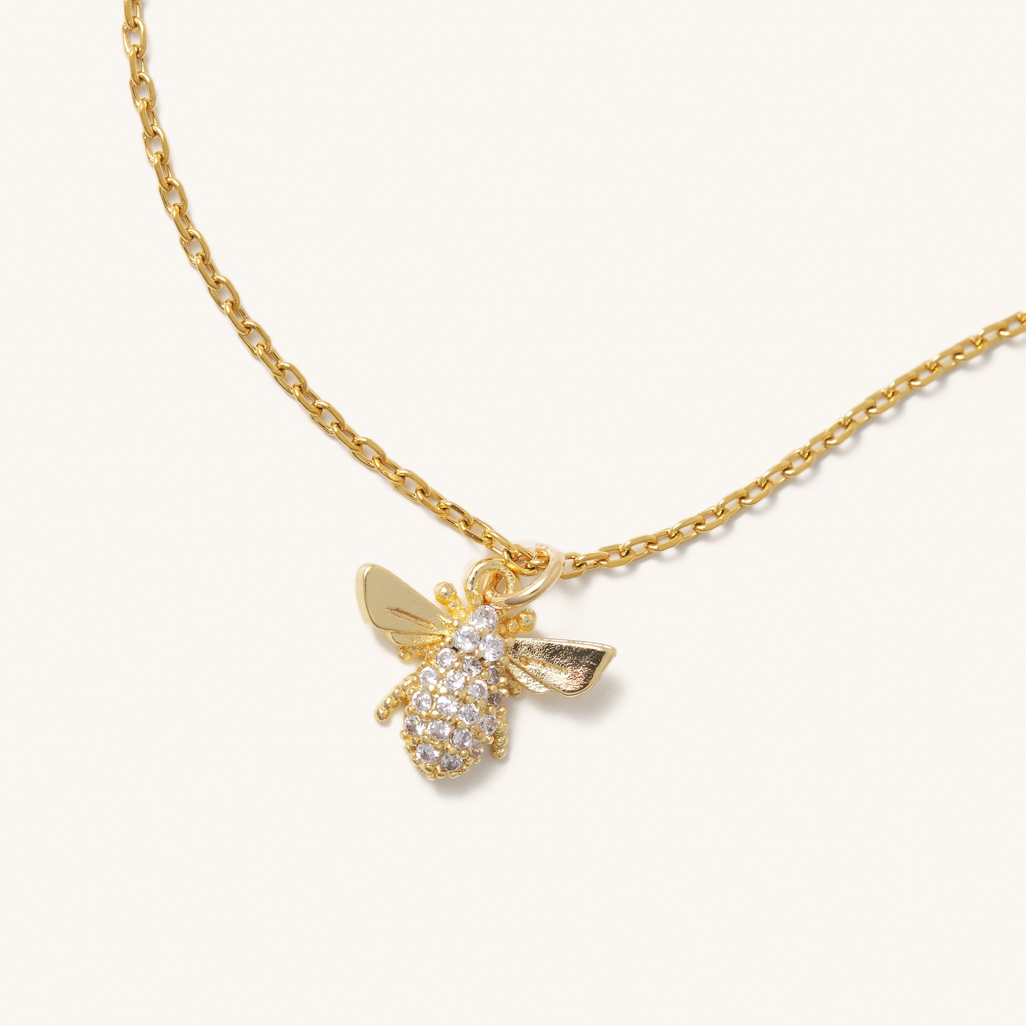 Buy Gold Bee Necklace, Bumble Bee Pendant, Cute Dainty Gold Necklace, Gold  Pendant Necklace, Gold Fill Necklace, Online in India - Etsy
