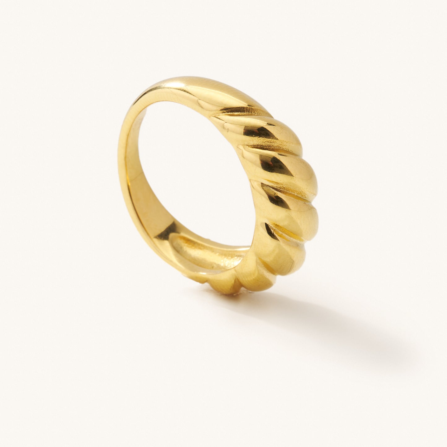 Gold Croissant Ring - Nikki Smith Designs 
