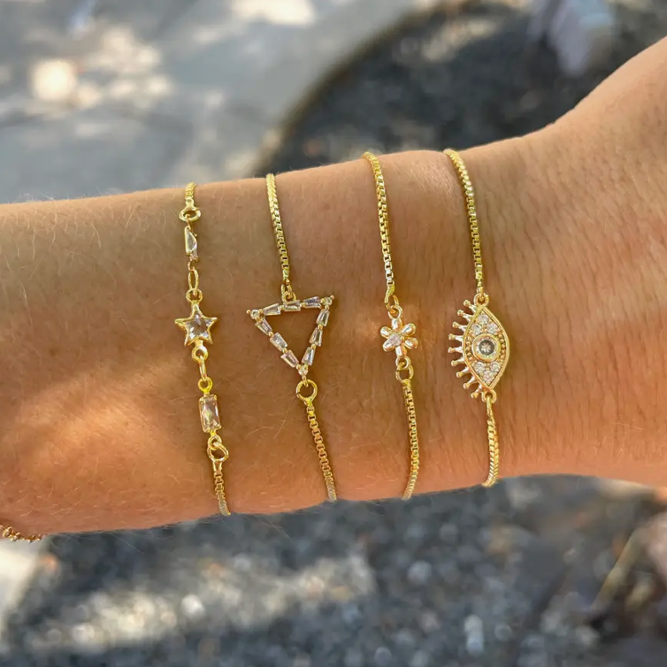 Ari Diamond Triangle Adjustable Bracelet