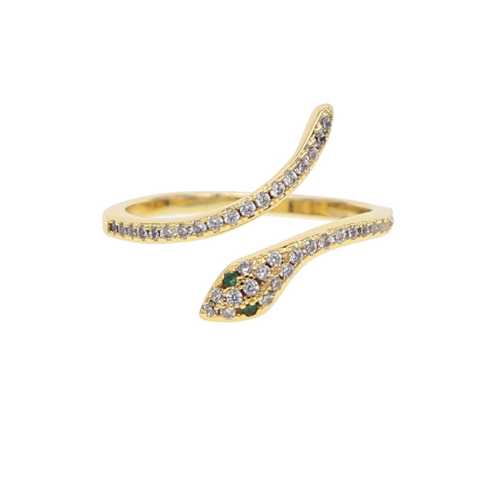 Gold Snake Ring - Nikki Smith Designs 