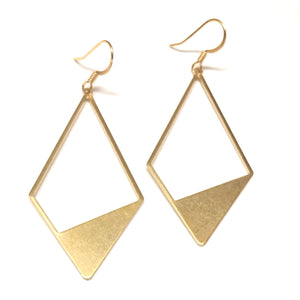 Golden Kite Metal Earrings - Nikki Smith Designs 