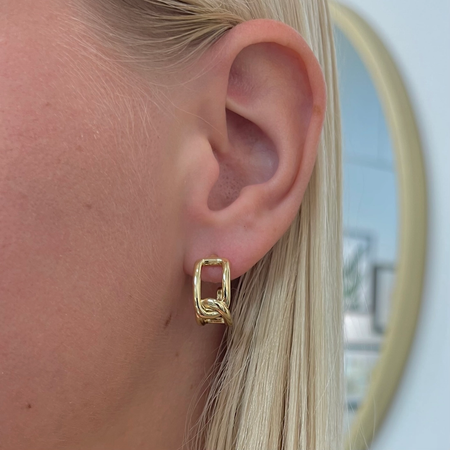 Krissy Gold Link Hoops